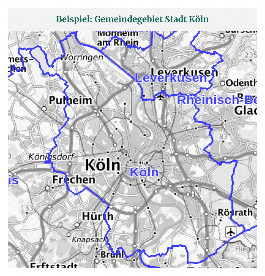 Beispiel Auszug Geoportal Stadt Köln Lage Grundstück